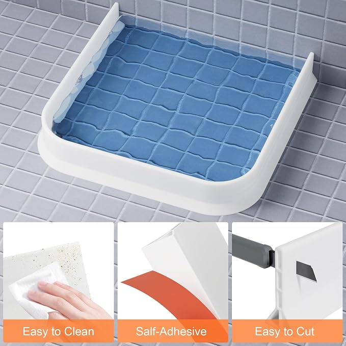 3.8'' High Shower Threshold Water Dam Collapsible Shower Water Splash Guard - Image 5