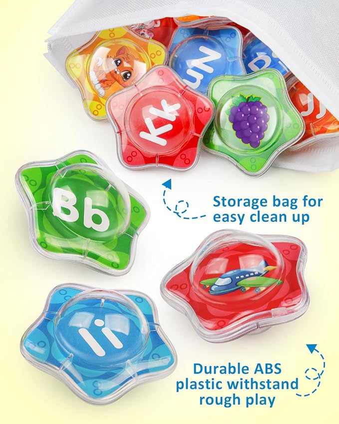 Coogam Starfish Floating Bath Toys, Montessori Educational Water Pool Toy - Image 6