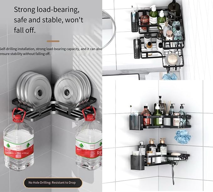 Adhesive Corner Shower Caddy Hanging - Image 5
