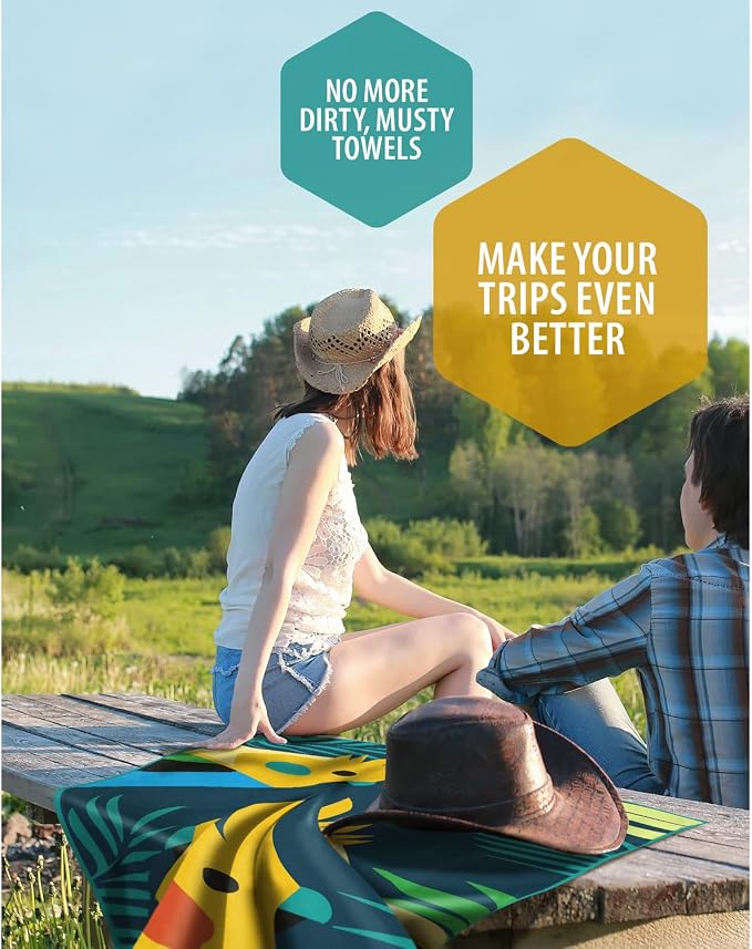 VENTURE 4TH Microfiber Beach Towel: Quick-Dry, Sandproof and Lightweight - Image 8