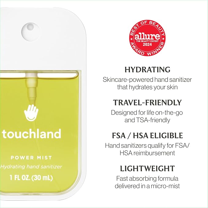 Touchland Hydrating Hand Sanitizer Spray, BLOSSOM Trio Set, 1 FL. OZ. Travel - Image 7