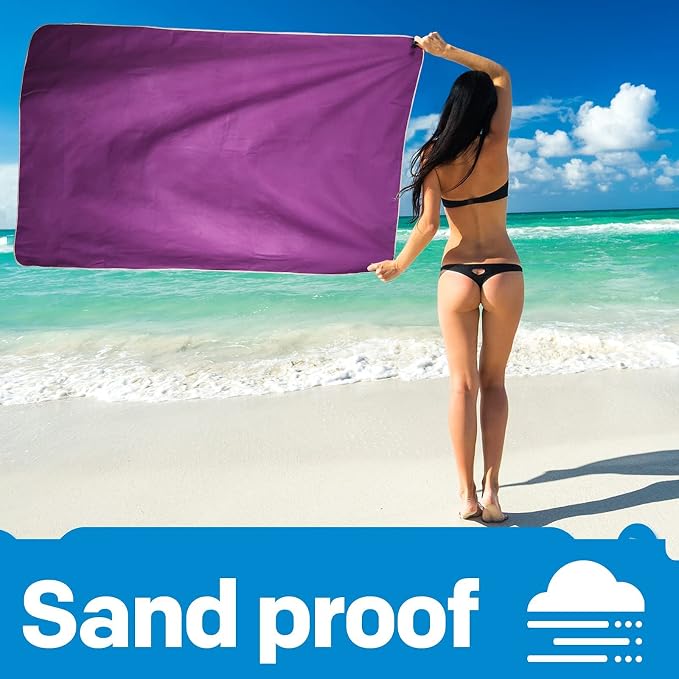 HOEAAS 2 Pack Microfiber Camping Towels, Quick Dry Towel, Super Absorbent Ultra - Image 8