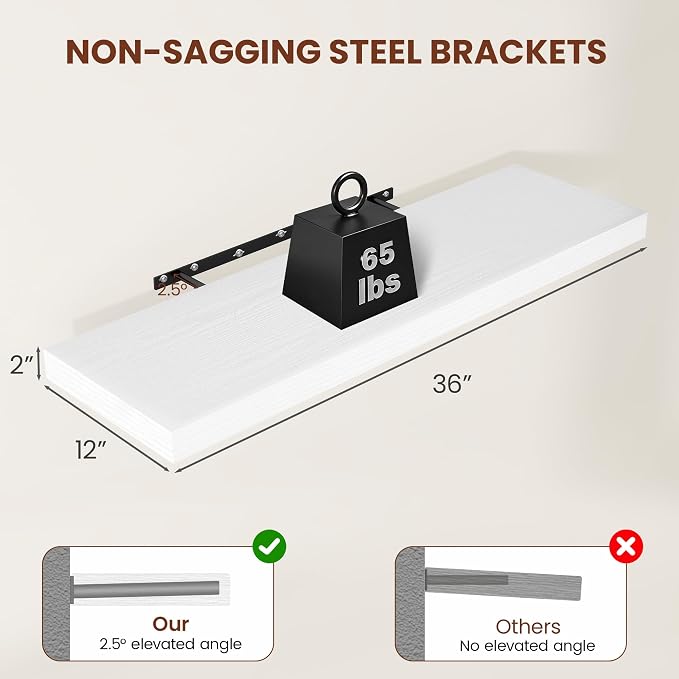 Vivelove 12 Deep Floating Shelves - Image 3