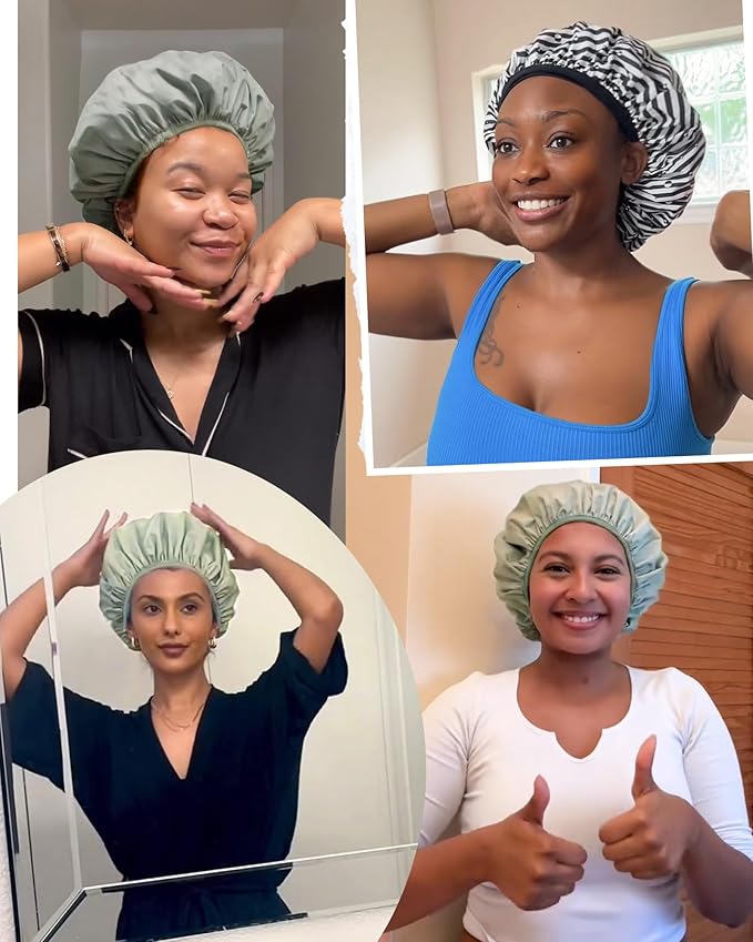 Yanibest Shower Cap Reusable Waterproof - Image 6