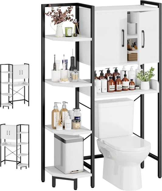 K2 Heavy Duty 7-Tier Over The Toilet Storage Cabinet（With Magnetic Doors & by Roxibelt