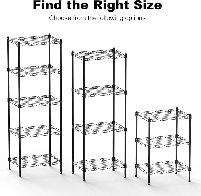 3-Tier Heavy Duty Wire Shelving Unit - Image 9