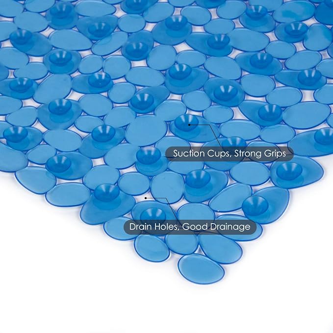 WELTRXE Non Slip Bathtub Mat, 35 x 16 Inches Bathroom Pebbles Shower Mat - Image 4
