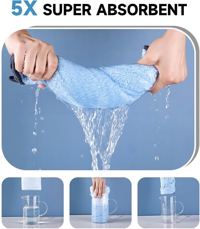 Dog Towels for Drying Dogs Small Medium Large, 2 Pack Dog Cat Drying Bath Towel - Image 5