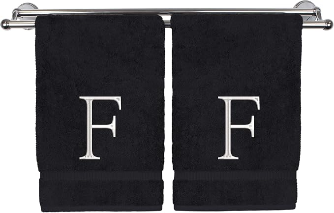 Monogrammed Hand Towel, Personalized Initial Gift, Extra Absorbent 100% Turkish by BareCotton