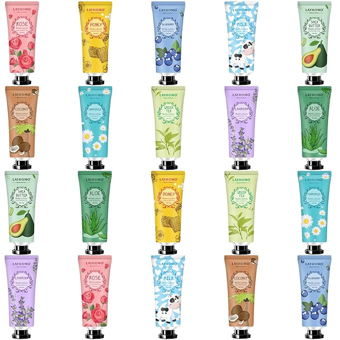 20 Pack Mini Body Lotion Gift Bulk by Layhomo
