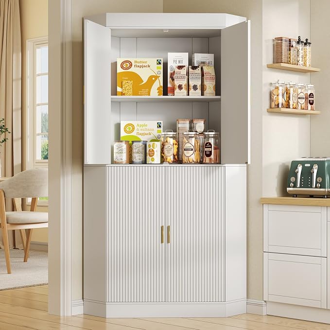 70.3'' Corner Cabinet, Corner Kitchen Pantry by Unknown