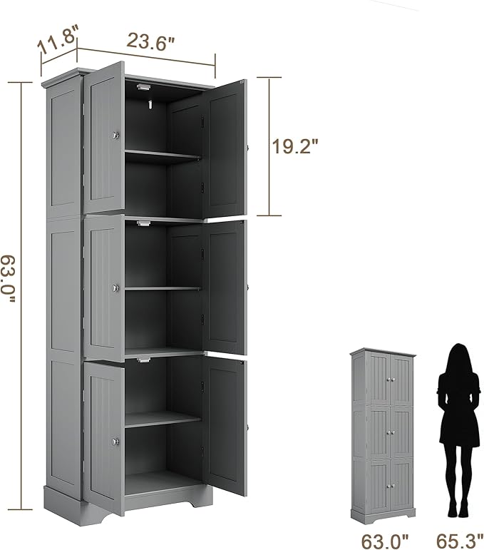 ChooChoo Tall Bathroom Storage Cabinet - Image 3
