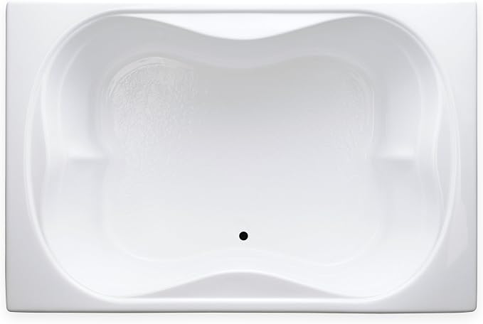 Carver Tubs - TMS7248 - Modern Acrylic Fiberglass Soaking Bathtub - White Two - Image 2
