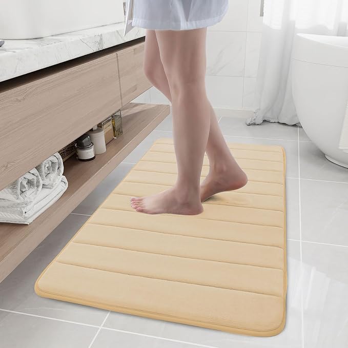Buganda Memory Foam Bath Mat, Ultra Soft and Non-Slip Bathroom Rugs, Water by Buganda