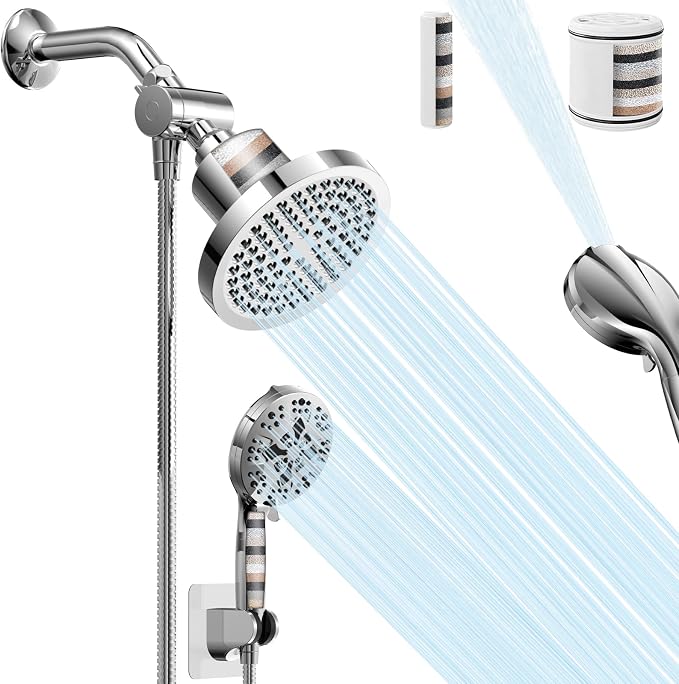 High Pressure Shower Head Combo by PureWaterPristineSpaces