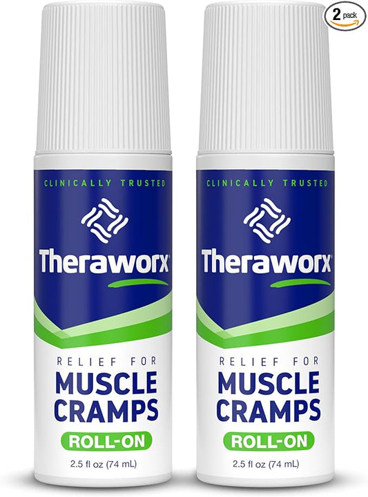 Theraworx Relief for Muscle Cramps Roll-On Fast-Acting Muscle Spasm, Leg by Theraworx