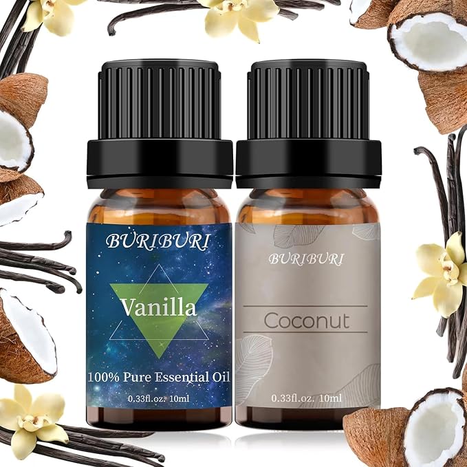 BURIBURI Vanilla Essential Oil and Coconut Oil Essential Oil, 100% Pure - Image 8