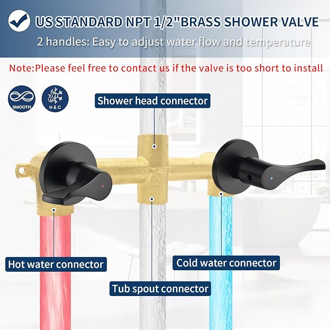 2 Handle Shower Faucet Set - Image 5