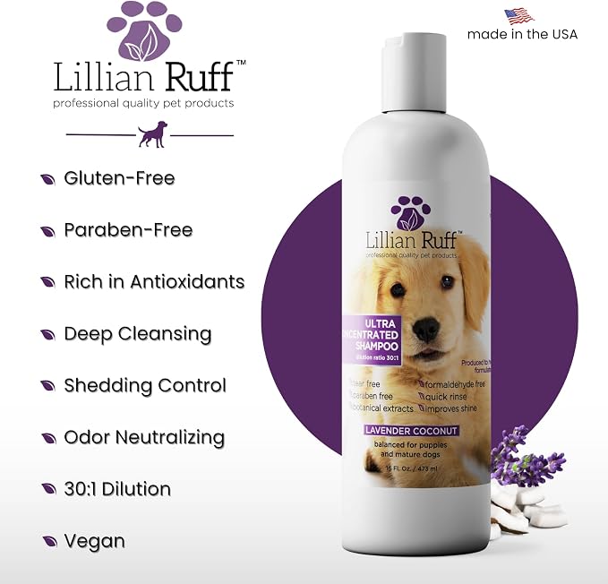Lillian Ruff PRO Formula Ultra Concentrated Dog Shampoo – Makes 4 Gallons/30 - Image 5