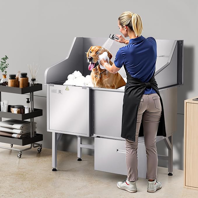 VEVOR Dog Bath Tub, Professional 50 Inch 304 Stainless Steel Dog Washing - Image 8