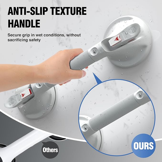 DAILYLIFE Grab Bars for Bathtubs and Showers, 15 inch Shower Handles for - Image 5