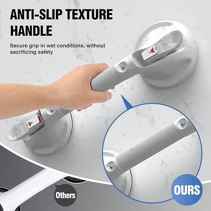 DAILYLIFE Grab Bars for Bathtubs and Showers, 21 inch Shower Handles for - Image 4