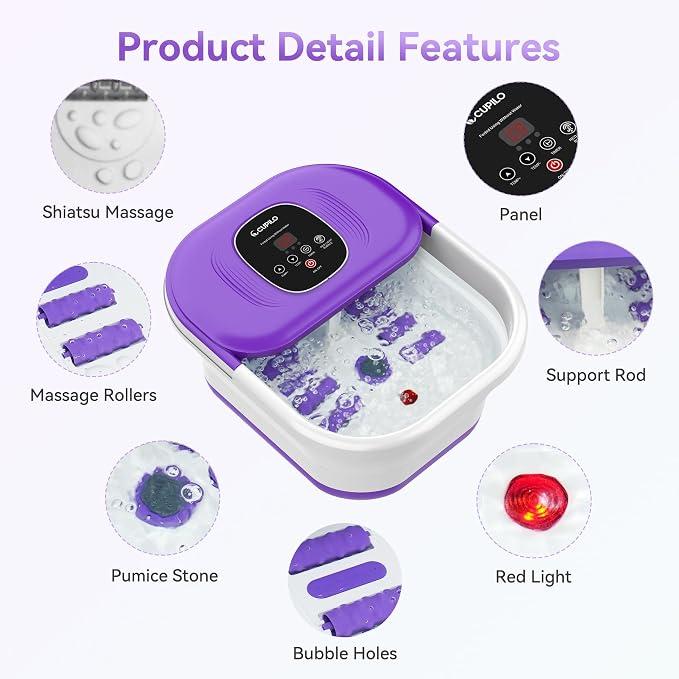 Foot Spa Bath Massager with Heat, Collapsible Foot Massager Spa Soaking Tub - Image 9