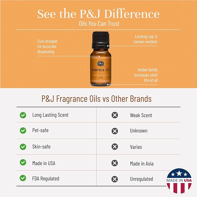 P&J Fragrance Oil Pumpkin Pie 100ml - Image 3