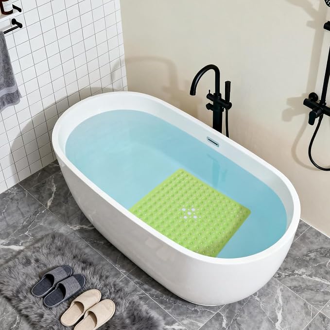 Anti-Slip Bathtub Shower mat, 20.8×20.8（Approximately 53×53cm） inch Soft - Image 5