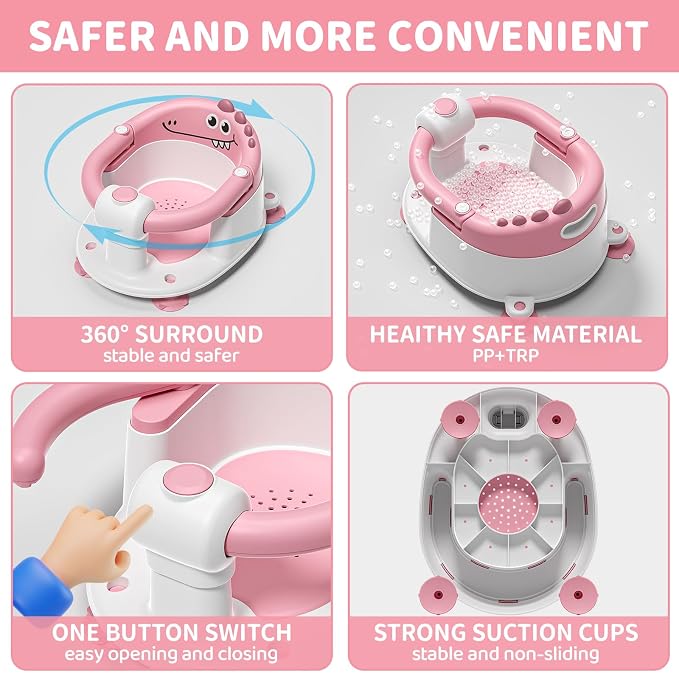 TPN Baby Bath Seat for Babies 6 Months & Up, Non-Slip Toddler Bath Seat - Image 5