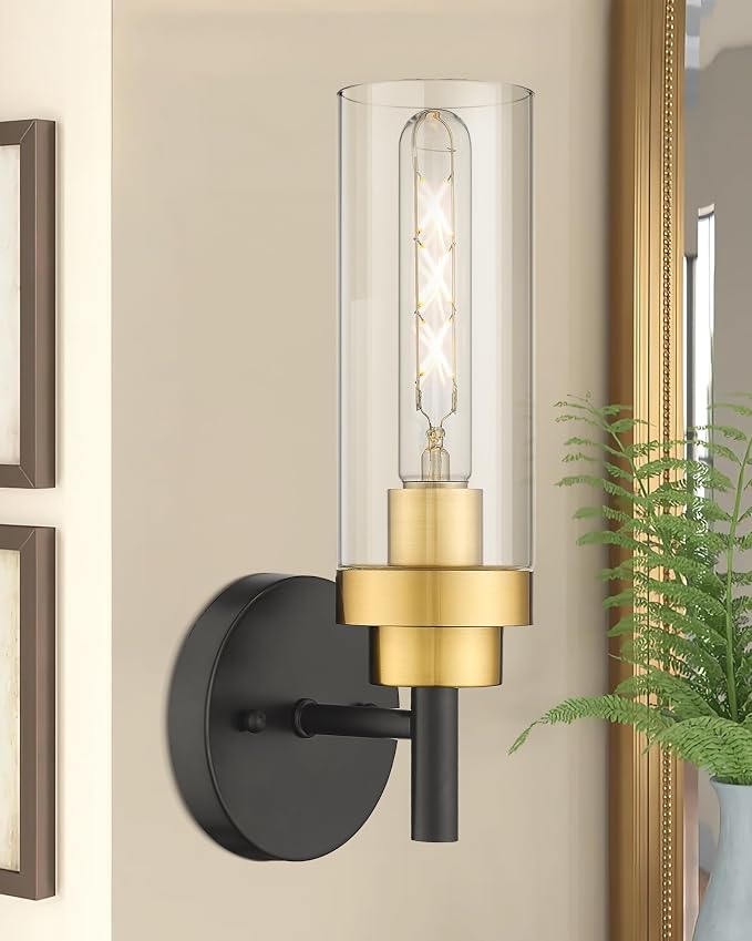 Emak Black and Gold Sconces Wall Lighting, Modern Vanity Lights - Image 6
