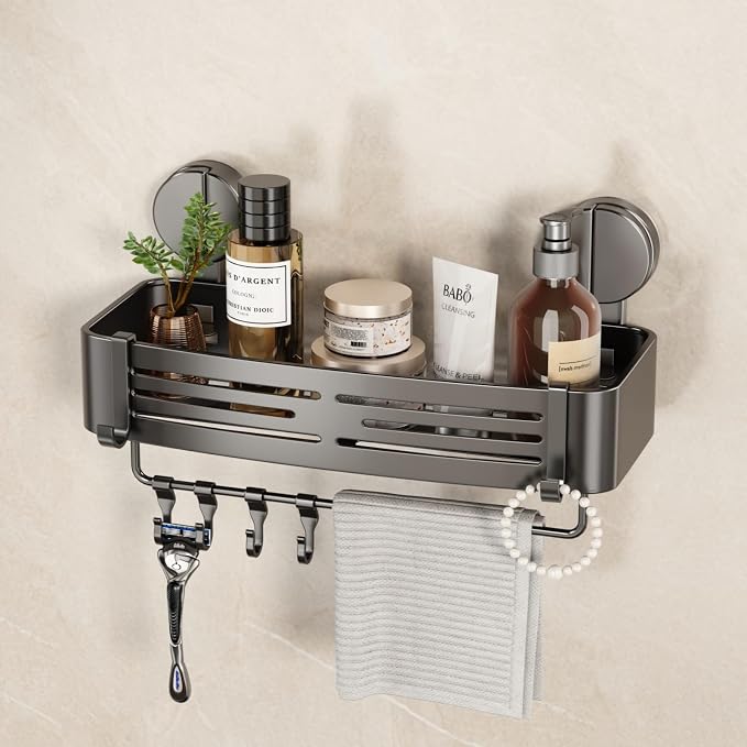 VOLPONE Shower Caddy Suction Cup No Drilling Suction Cup Shower Shelf Heavy by VOLPONE