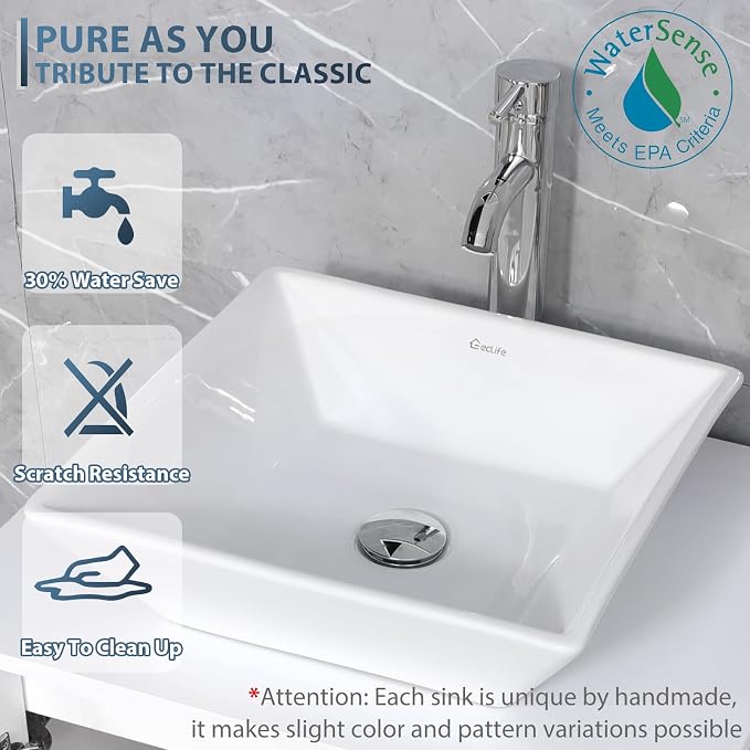 eclife 84" Modern Bathroom Vanity Sink Combo Freestanding Cabinet - Image 5