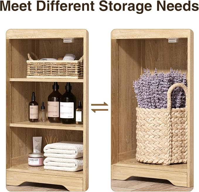 67" H Natural Bathroom Storage Cabinet - Image 7