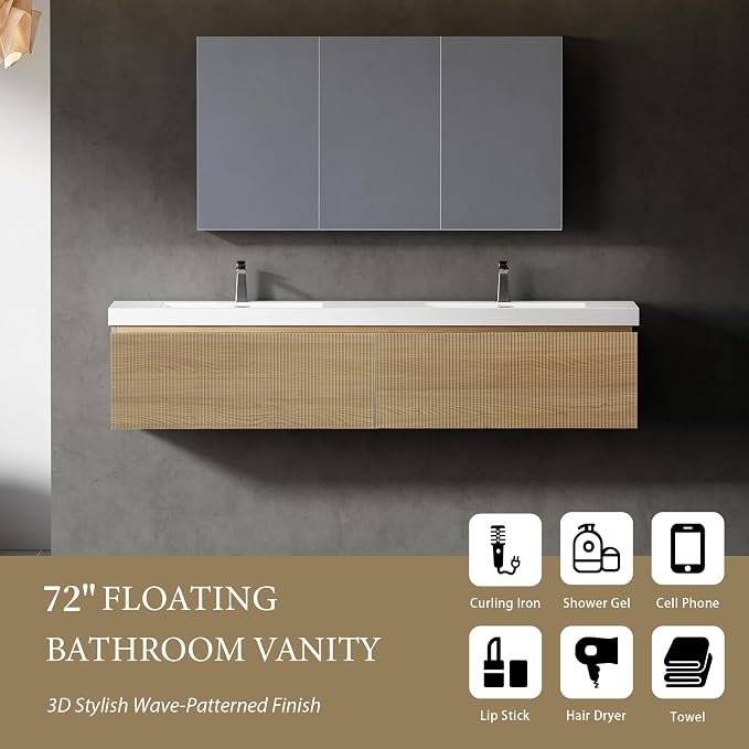 72" Floating Bathroom Vanity - Image 4