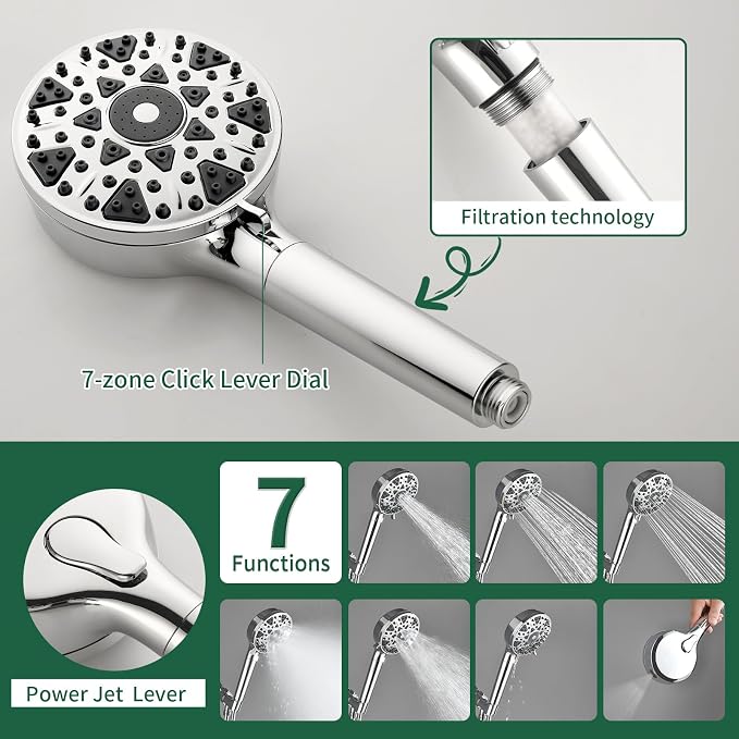 Chrome Polished Shower Faucet Set - Image 4