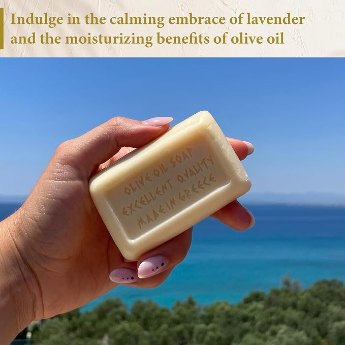 Calithea 3 Pack Soap Bars: Olive Oil Lavender Soap - Image 2