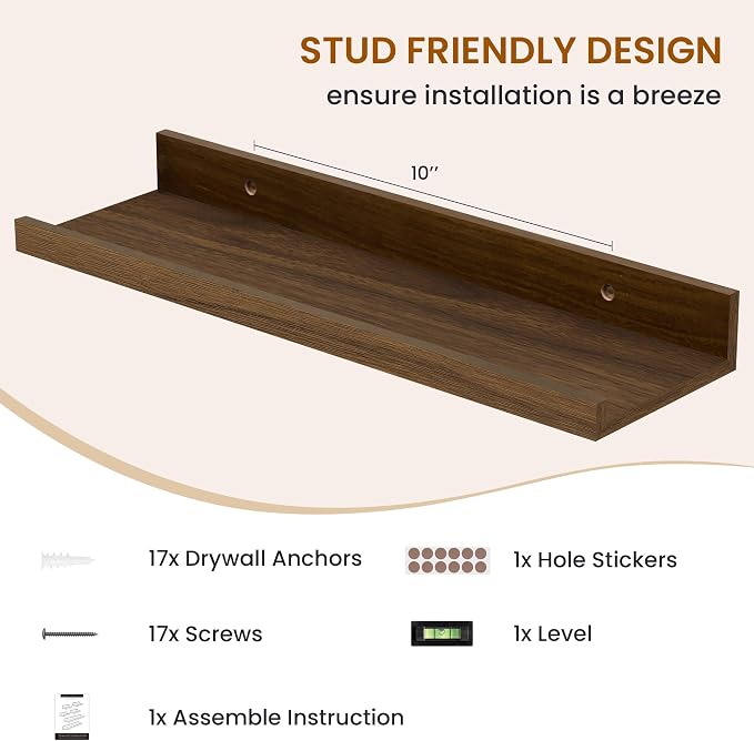 Axeman Picture Ledge Shelf, Floating Shelves - Image 5
