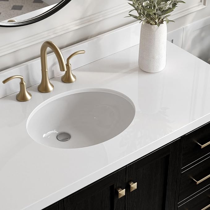 ARIEL Cambridge 49 Inch Single Oval Sink Bathroom Vanity - Image 3