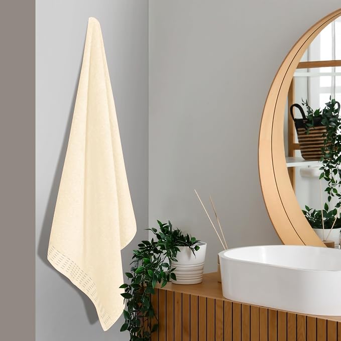 Cotton 2 Pack Oversized Bath Towel Set 28x55 inches, Large Bath Towels - Image 3