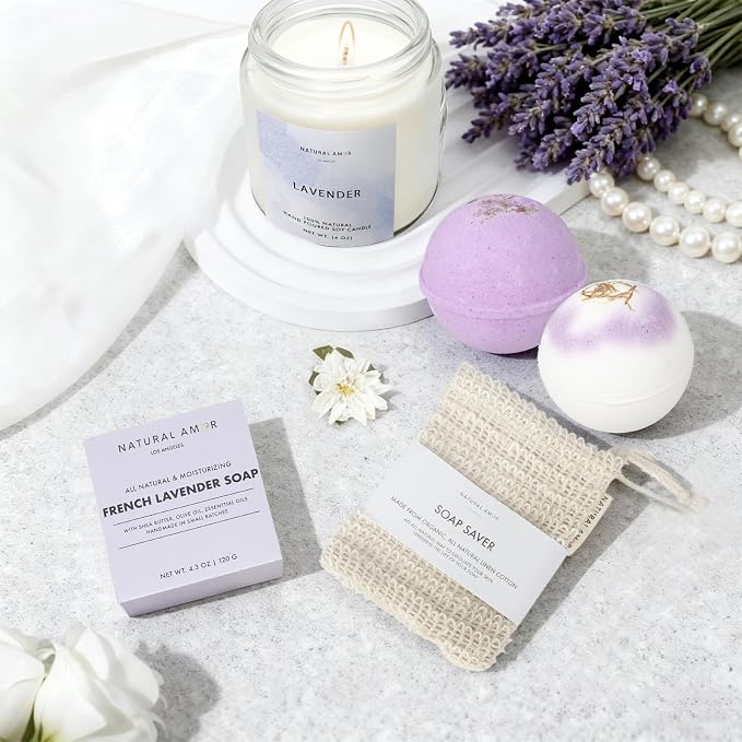 Natural Amor Lavender Blanket Spa Gift - Image 3