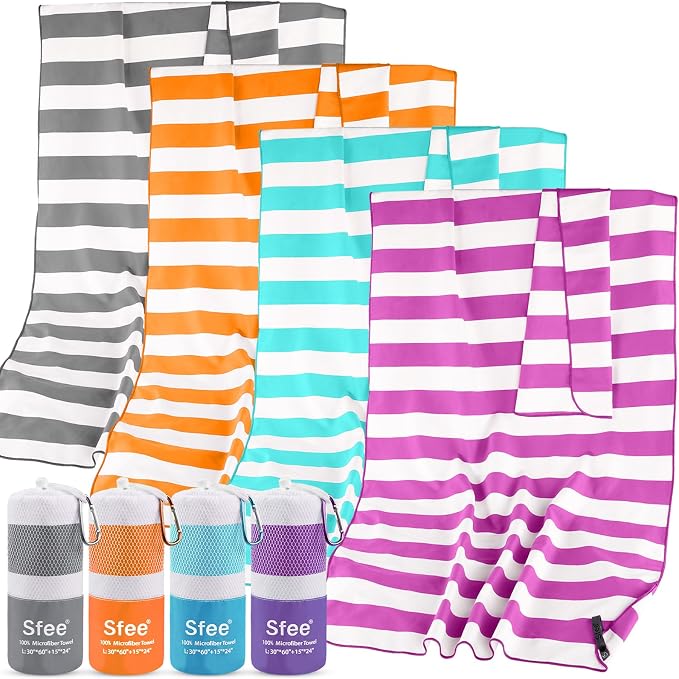 Sfee 2 in 1 Microfiber Beach Towel, Quick Dry Towel Camping Travel Towel Super by Sfee