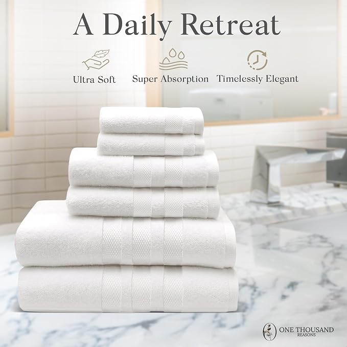 Premium Staple Cotton Bathroom Towel Set - Image 5