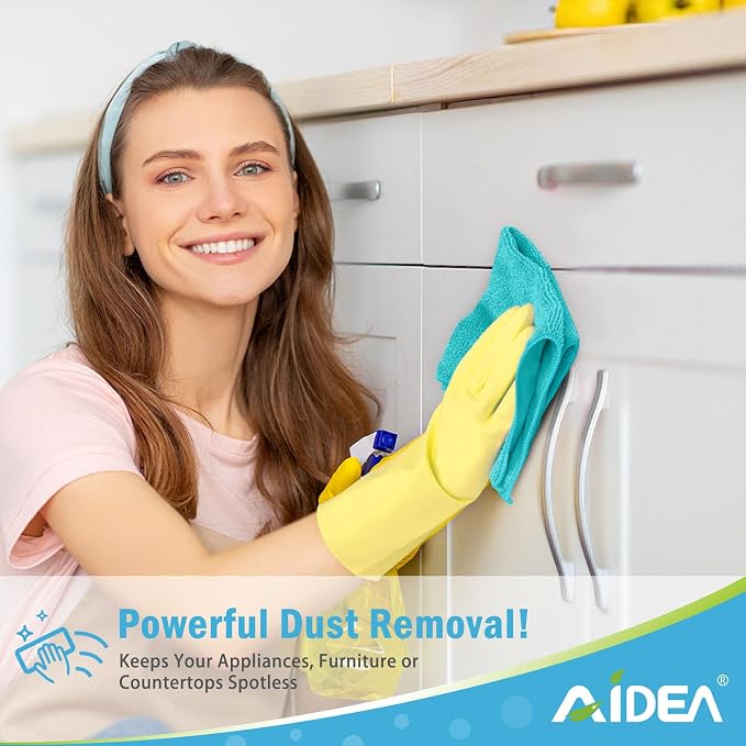 AIDEA Microfiber Cleaning Cloth-12PK, Soft Microfiber Towels - Image 4
