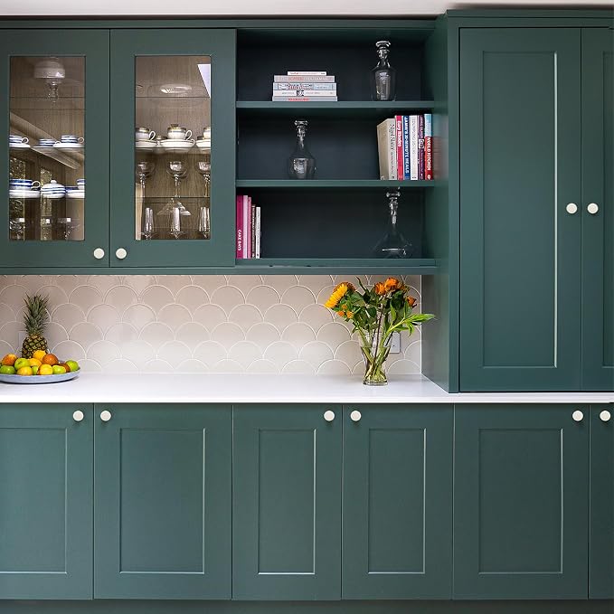 Ravinte 15 Pack Drawer Pulls 1-1/4 Inch White Kitchen Cabinet Knobs Solid Round - Image 6