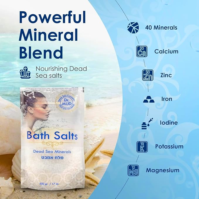 Natural Dead Sea Salt 100% Mineral-Rich Bath Soak, More Minerals Than Epsom Salt - Image 3