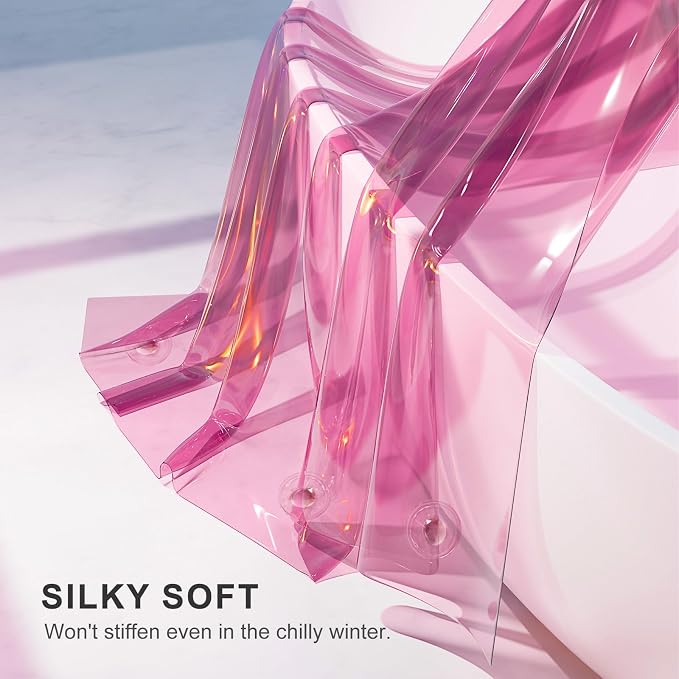 AmazerBath Pink Shower Curtain Liner - Image 2