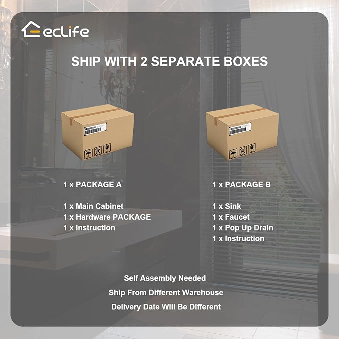 eclife 60" Bathroom Vanities Cabinet - Image 6