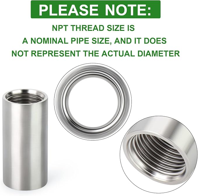 TAISHER 2PCS Stainless Steel Pipe Fittings - Image 3