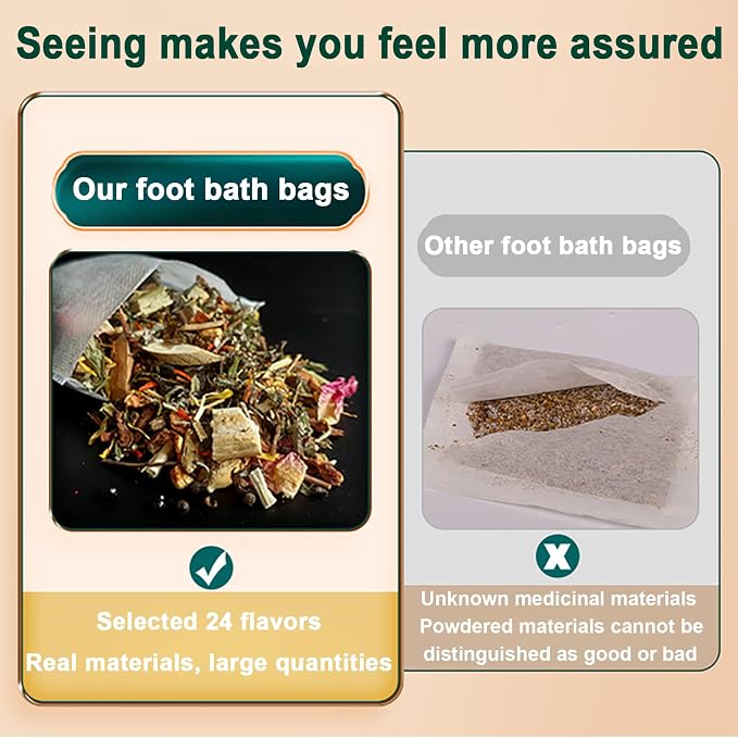 30 Bags Herbal Foot Soak, Foot Bath Herb, Foot Spa Bath Soak Foot Detox Soak to - Image 7